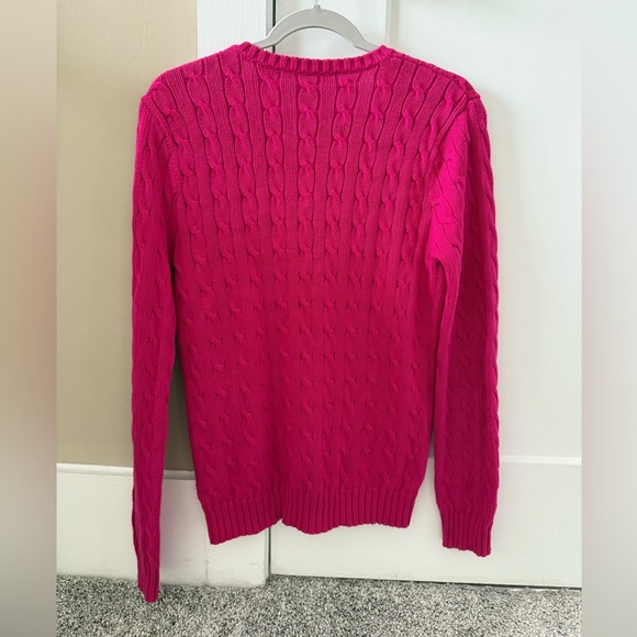 SOLD Ralph Lauren Women's Cable V-Neck Sweater - Picture 6 of 7